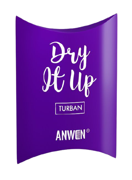 Anwen Dry It Up Luxury Bamboo Hair Turban for Night Care - Deep Purple