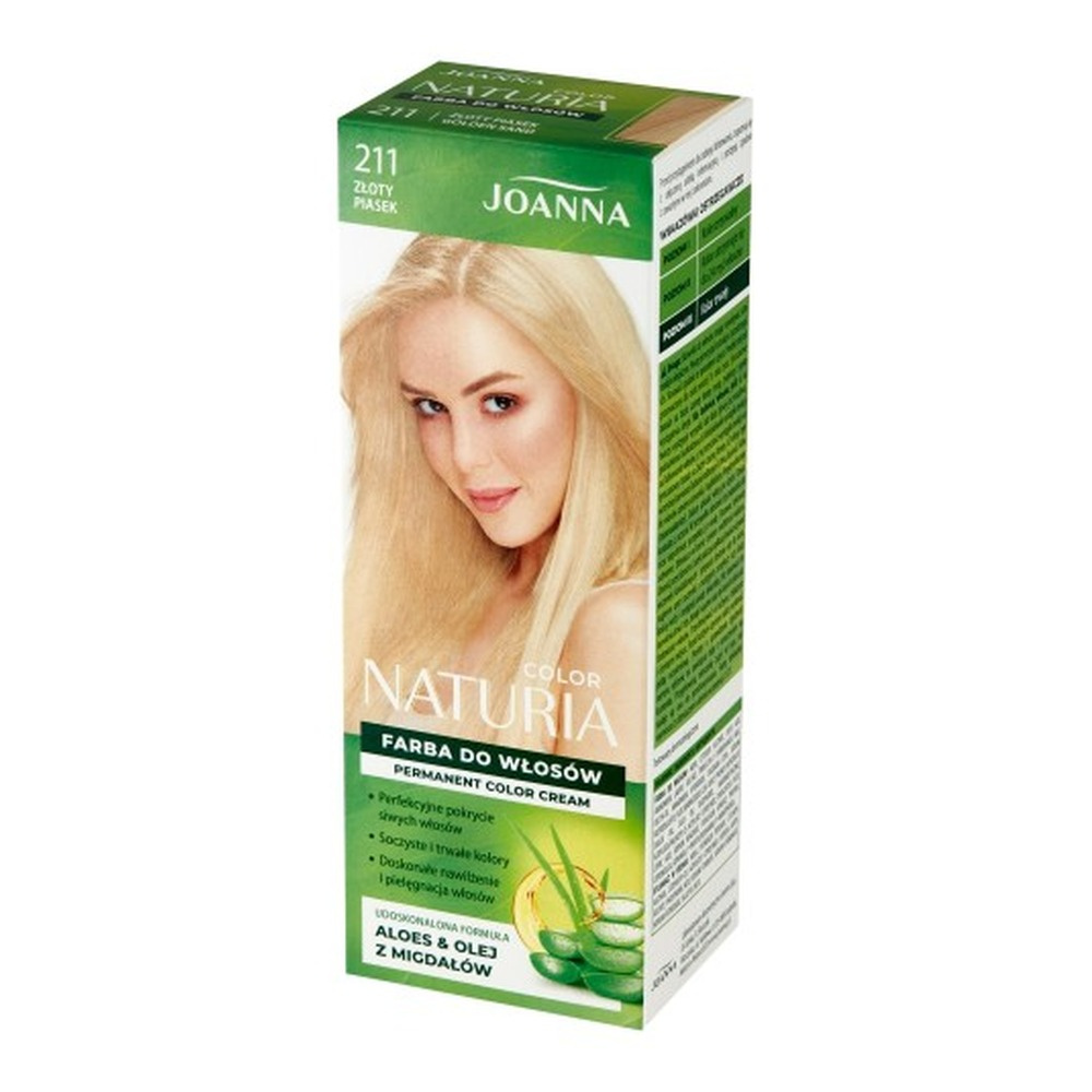 Joanna Naturia Permanent Hair Color Paint Care Shine 211 Golden Sand 100ml