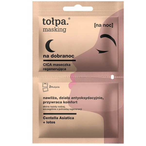 Tolpa Masking Goodnight CICA Maska Regenerująca na Noc Nawilżenie 2x5ml