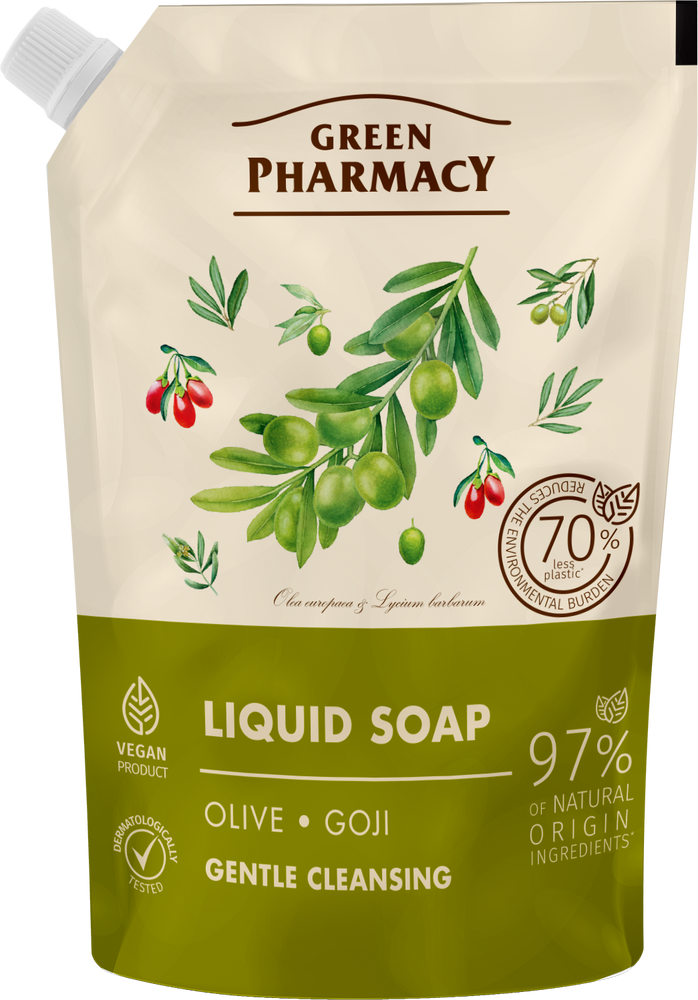 Green Pharmacy Liquid Soap Olive Oil and Goji Berries Stock 460ml