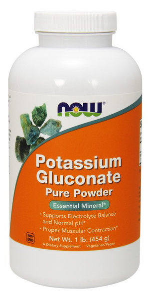Now Foods Potassium Gluconate Pure Powder Supports Healthy Muscle Contractions 454g