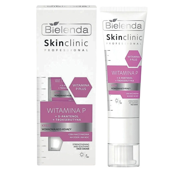Bielenda Skin Clinic Professional Vitamin P Strengthening and Soothing Cream for Sensitive Capillary Skin Prone to Redness 40ml