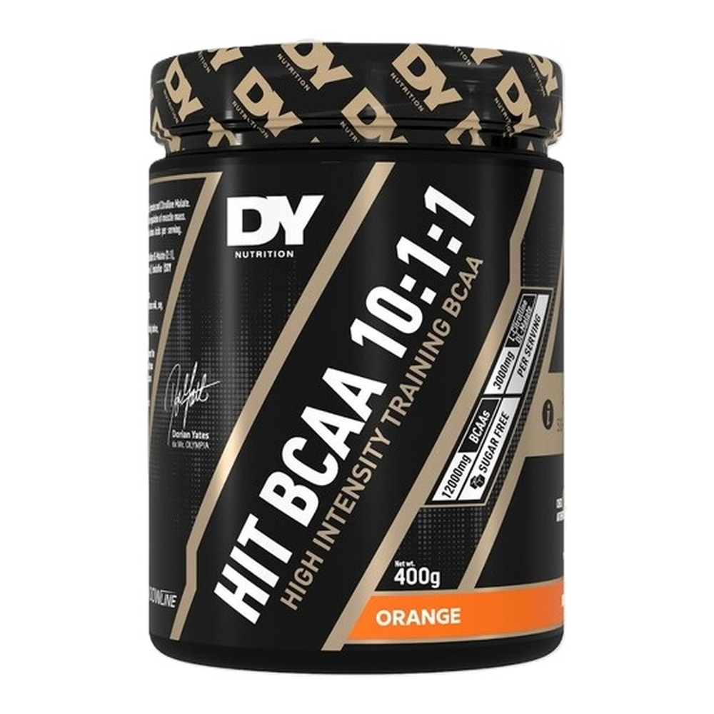 Dorian Yates HIT BCAA 10:1:1 Orange Flavoured BCAA Powder For Recovery and Endurance 400g
