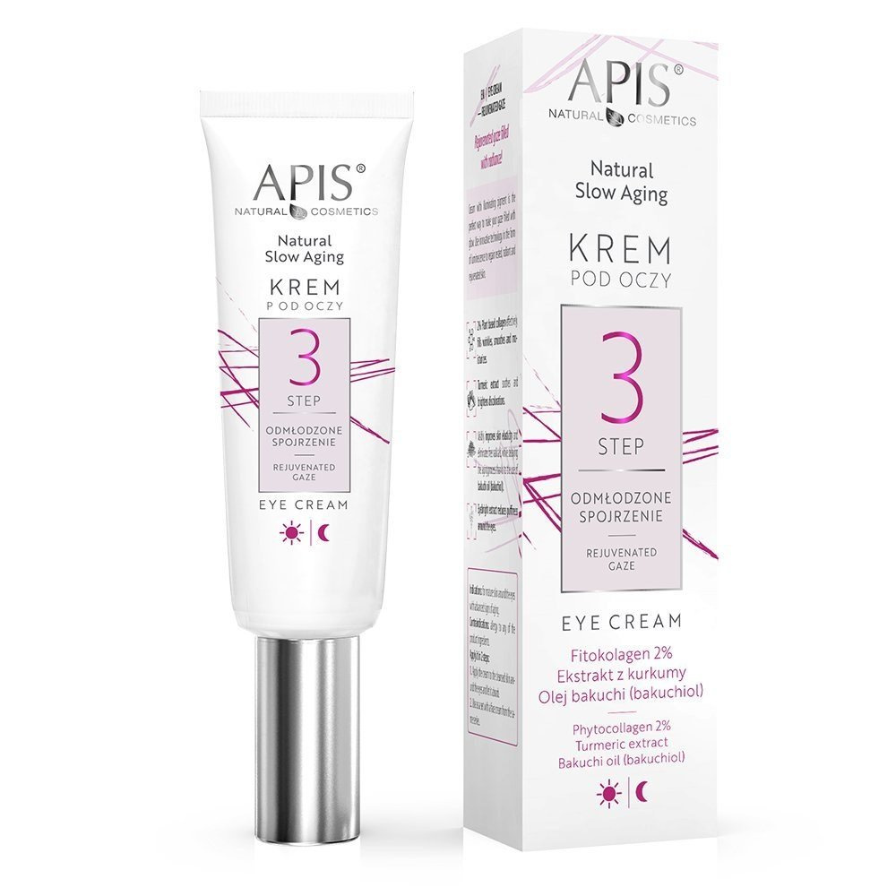 Apis Natural Slow Aging Step 3 Eye Cream Rejuvenating Look 15ml