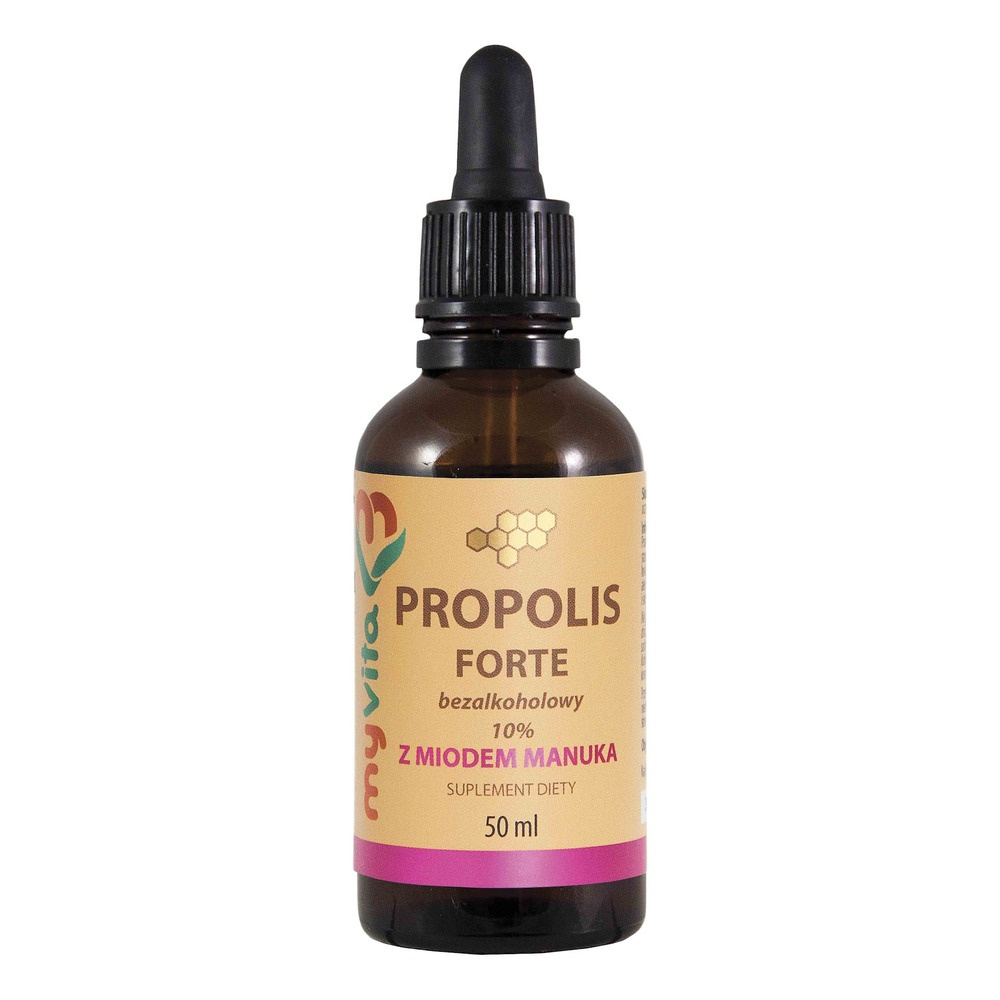 MyVita Propolis Forte bezalkoholowy z miodem Manuka 10% krople 50ml