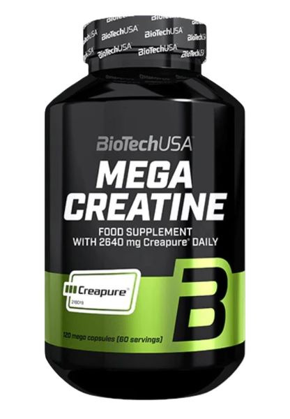 BioTechUSA Mega Creatine Kreatyna w Kapsułkach dla Sportowców 120 Kapsułek