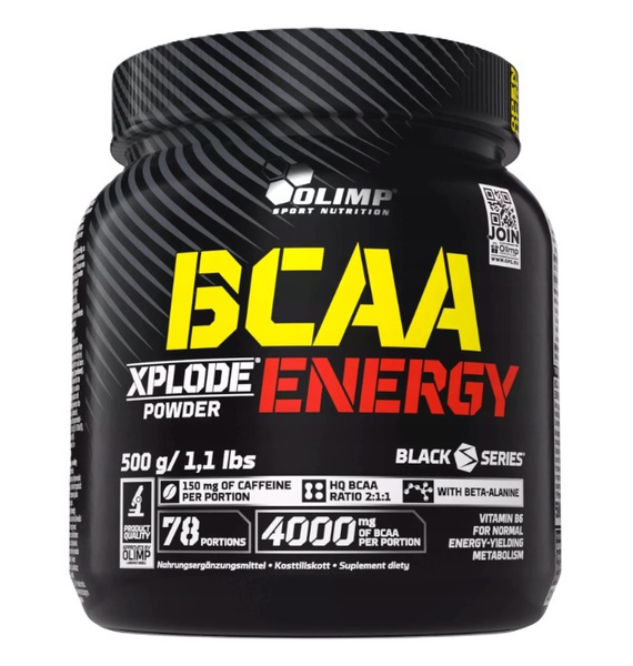 Olimp Nutrition BCAA Xplode Energy BCAA Powder with Caffeine for Energy and Fatigue Reduction Fruit Punch 500g