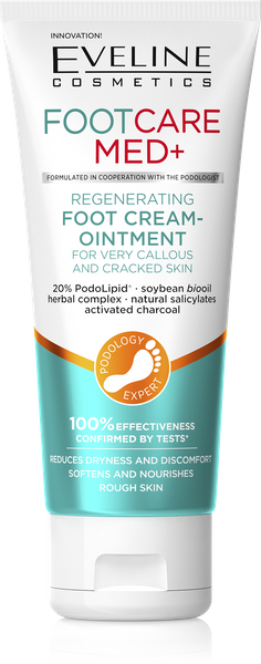 Eveline Med+ Foot Care Regenerating Cream Ointment for Very Dry Callous and Cracked Skin 100ml