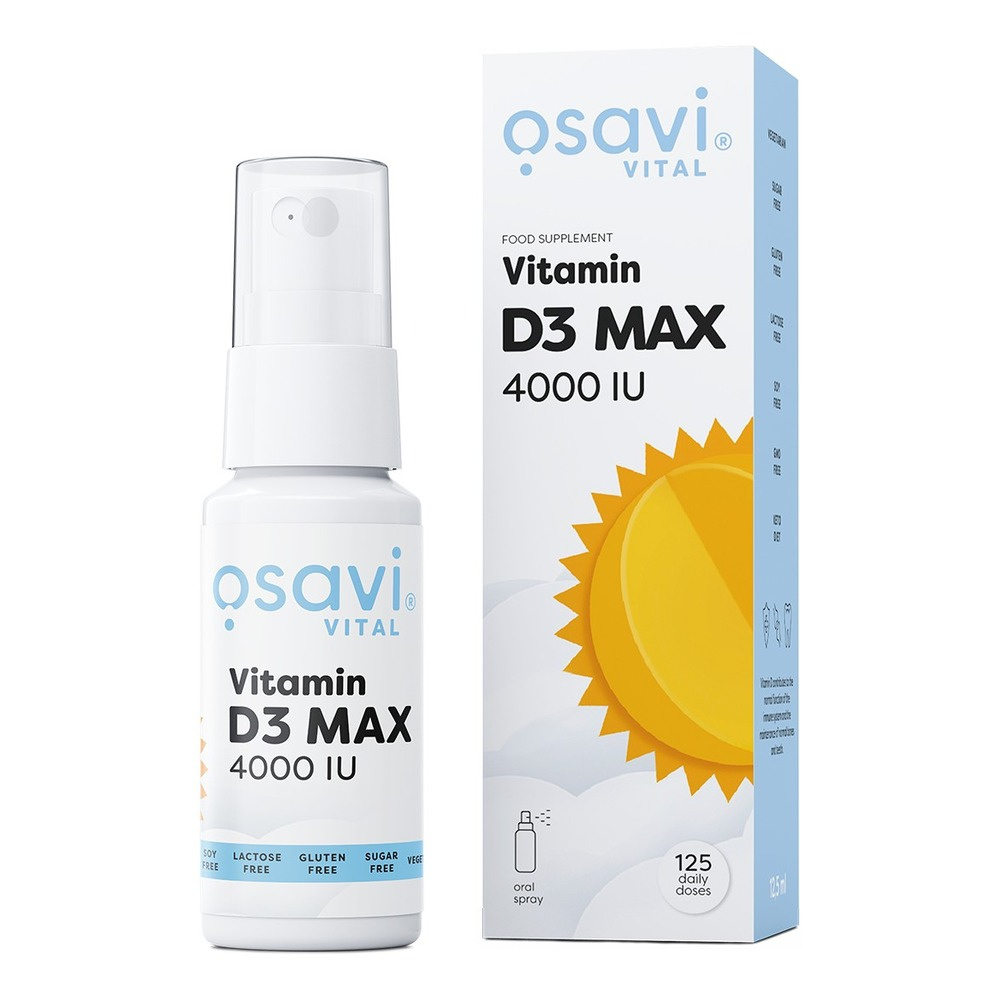 Osavi Vitamin D3 MAX 4000 IU Oral Spray for Immunity and Healthy Bones 12.5ml