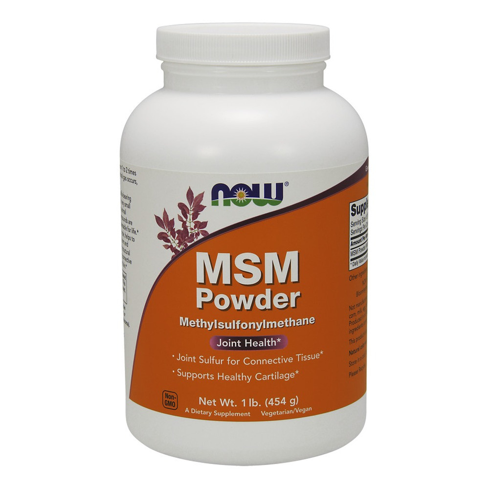 NOW Foods MSM Powder Naturalne Wsparcie dla Stawów Skóry i Włosów 454g