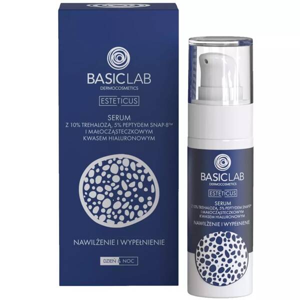 BasicLab Luxury Anti-Aging Serum with Trehalose 10%, Snap-8 Peptide 5% - Deep Hydration & Skin Barrier Repair, 30ml