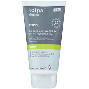 Tołpa Dermo Men Pure Węglowy żel do mycia twarzy dla skóry wrażliwej i tłustej 150ml