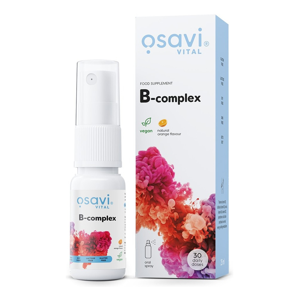 Osavi Witamina B-Complex w Sprayu, Pomarańcza na Energię i Układ Nerwowy 25ml