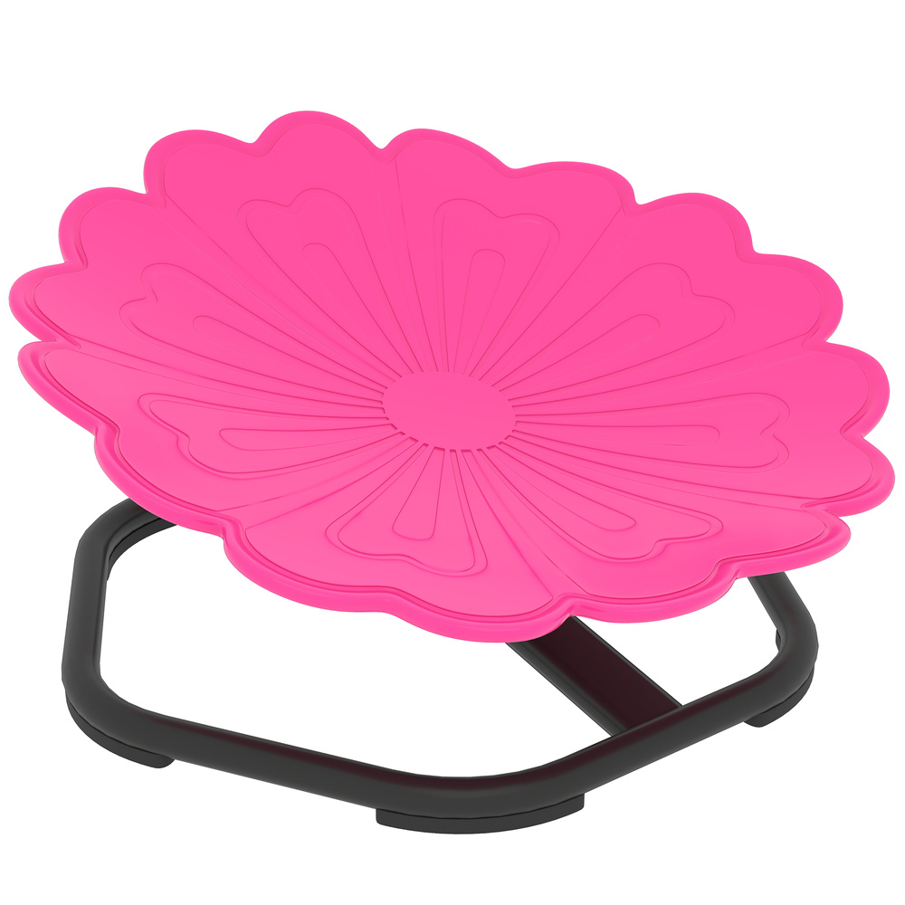 AIYAPLAY Flower-Shaped Sensory Spinning Chair with Non-Slip Base for Balance/Coordination, Pink