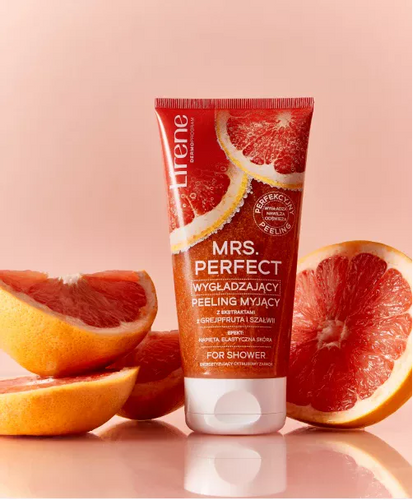 Lirene Mrs. Perfect Wygładzający Peeling z Ekstraktami z Grejpfruta i Szałwii 175g