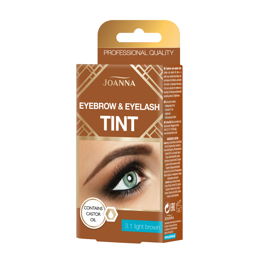 Joanna Tint Eyebrow & Eyelashes with Castor Oil No 3.1. Light Brown 15ml