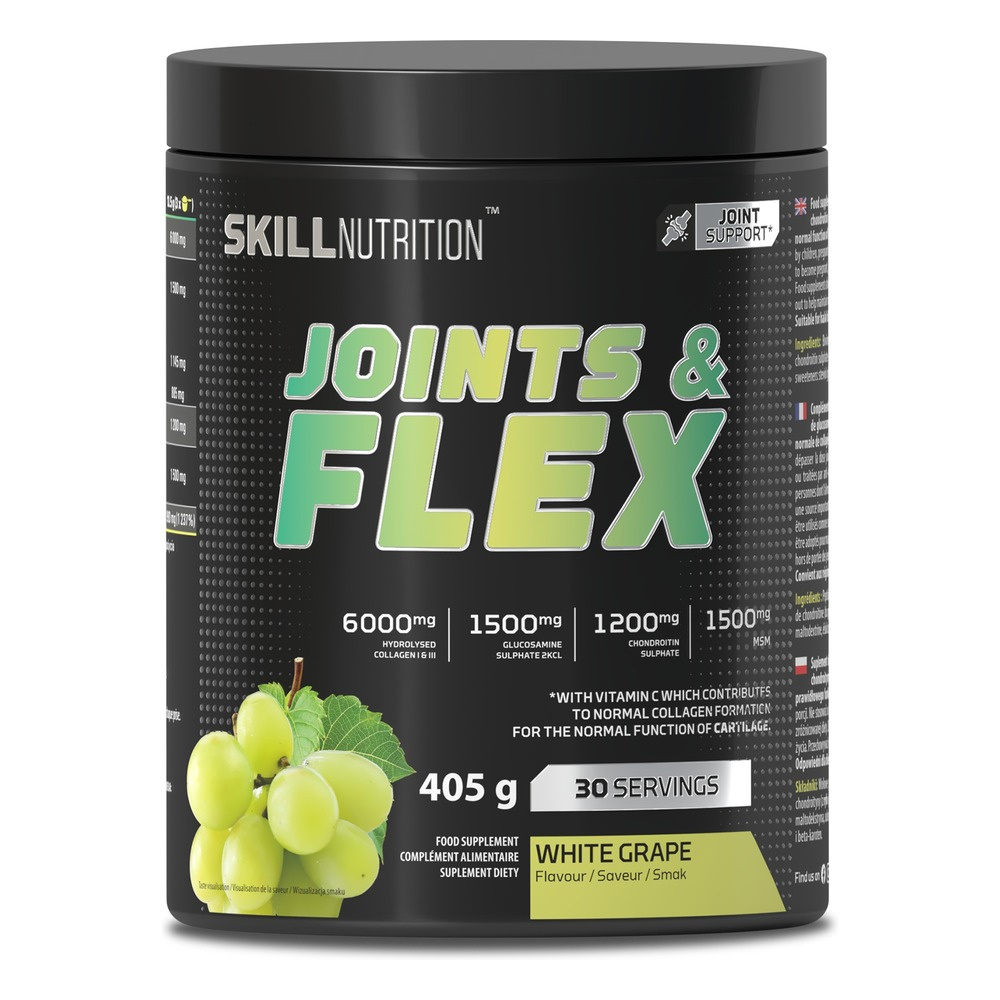 Skill Nutrition Joints & Flex formuła na stawy w proszku Białe Winogrono 405g