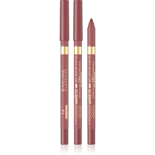 Eveline Variete Waterproof Gel Lip Liner No. 03 Dusty Rose 1 Piece