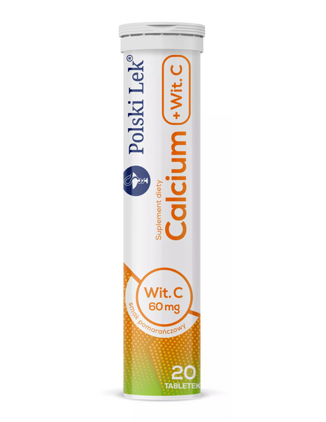 Calcium + Vitamin C wih Orange and Lemon Flavor 20 Effervescent Tablets