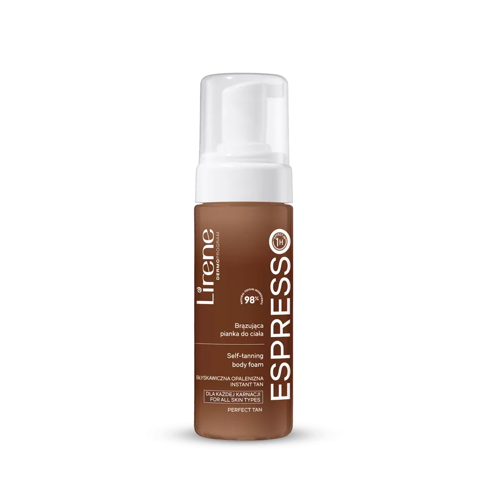 Lirene Perfect Tan Vegan Tanning Body Foam with Organic Coconut Water Espresso 150ml