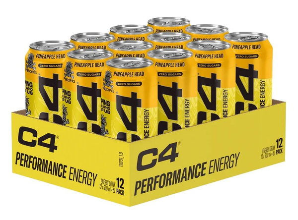 Cellucor C4 Performance Energy Pineapple Head Napój Energetyczny dla Sportowców 12 x 500 ml