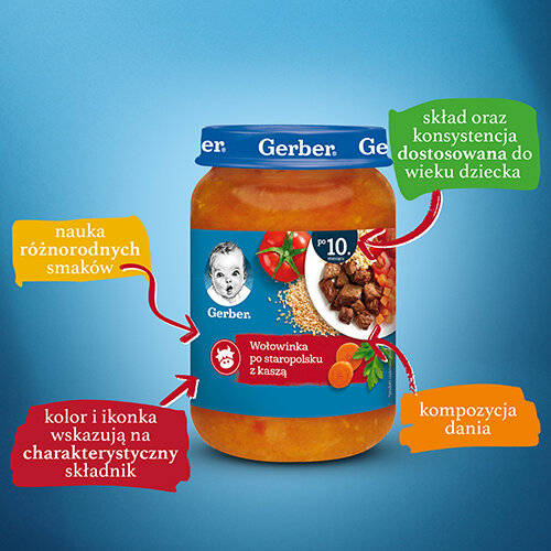 Gerber Danie Zupka Pomidorowa z Ryżem dla Dzieci po 12 Miesiącu 250g