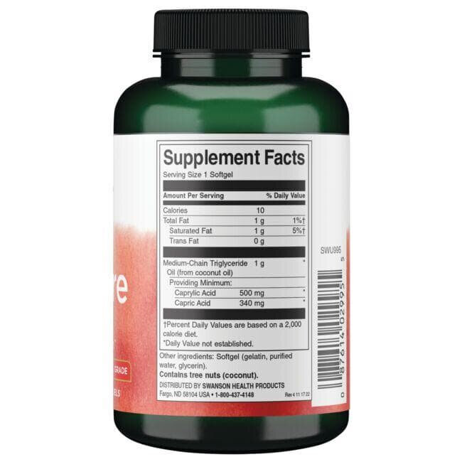 Swanson MCT Pure 1000mg 90 Softgels
