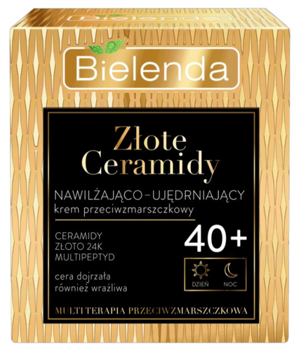 Bielenda Złote Ceramidy Nawilżający i Ujędrniający Krem Przeciwzmarszczkowy 40+ na Dzień i Noc 50ml