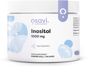 Osavi Inozytol w Proszku 1000mg Na Prawidłowy Metabolizm i Równowagę Hormonalną 240g