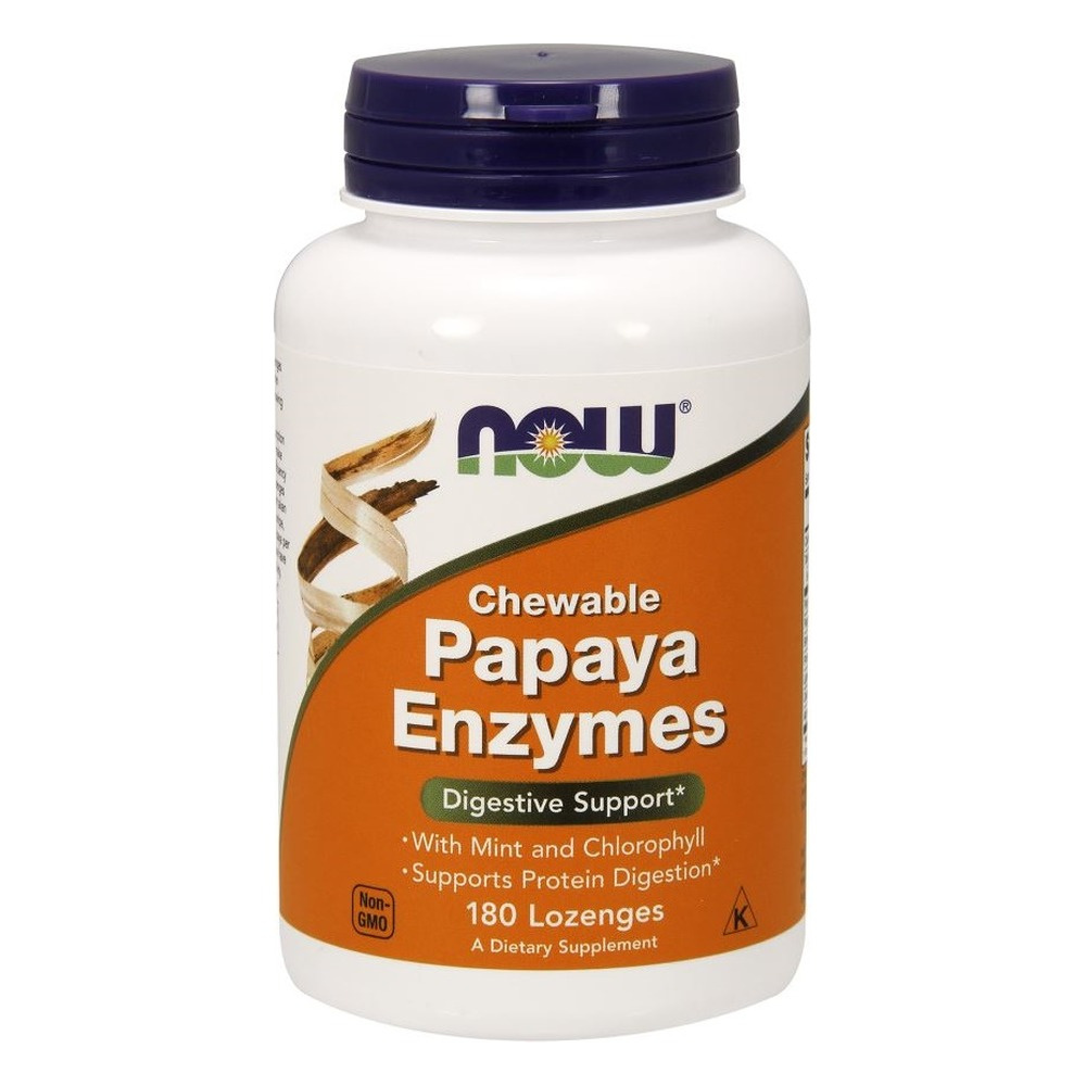 NOW Foods Chewable Papaya Enzymes 180 Tablets