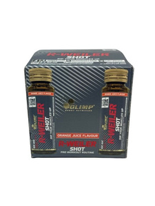 Olimp Nutrition R-Weiler Shot Przedtreningówka w Płynie na Energię i Koncentrację Smak Pomarańczowy 9 x 60 ml