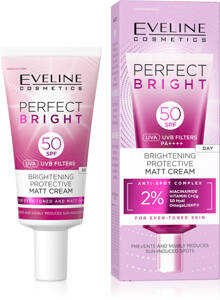 Eveline Perfect Bright Rozjaśniający Krem Ochronny Matowy z Filtrem SPF50 30ml