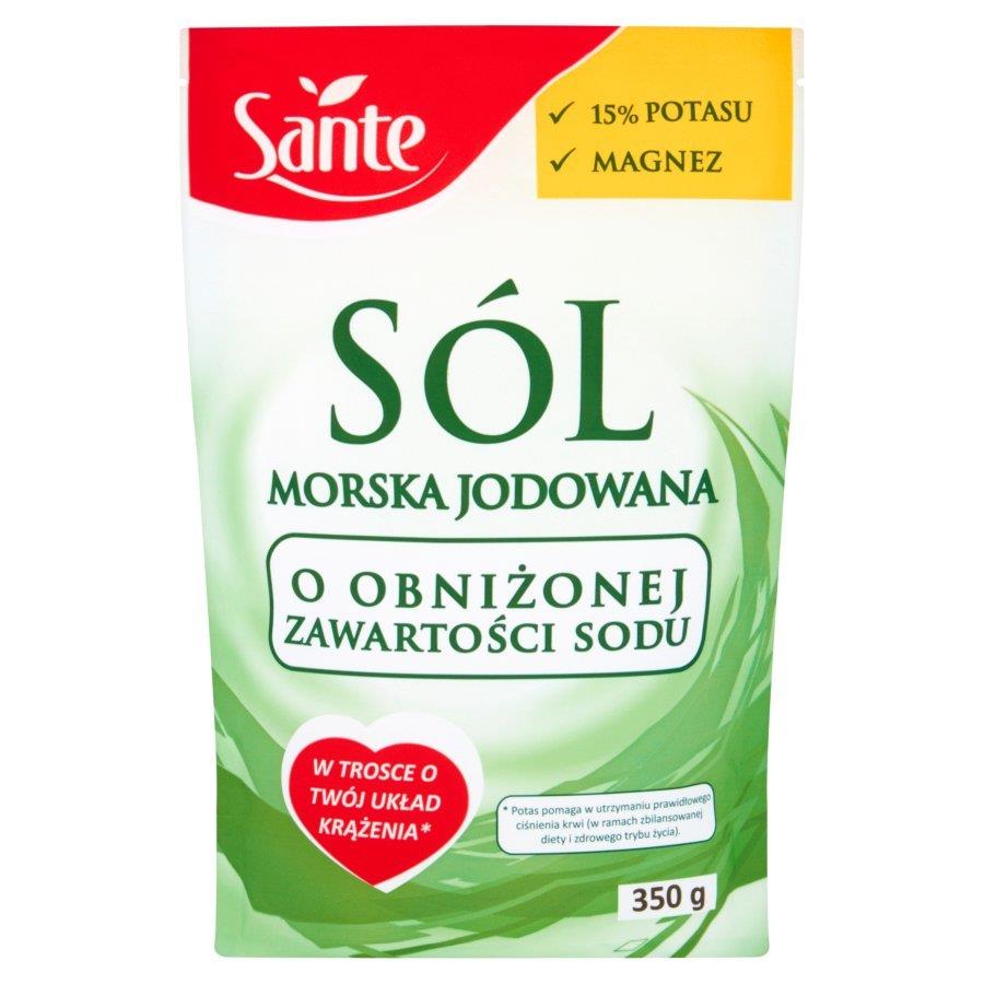 Sante Sól Morska Jodowana o Obniżonej Zawartości Sodu 350g