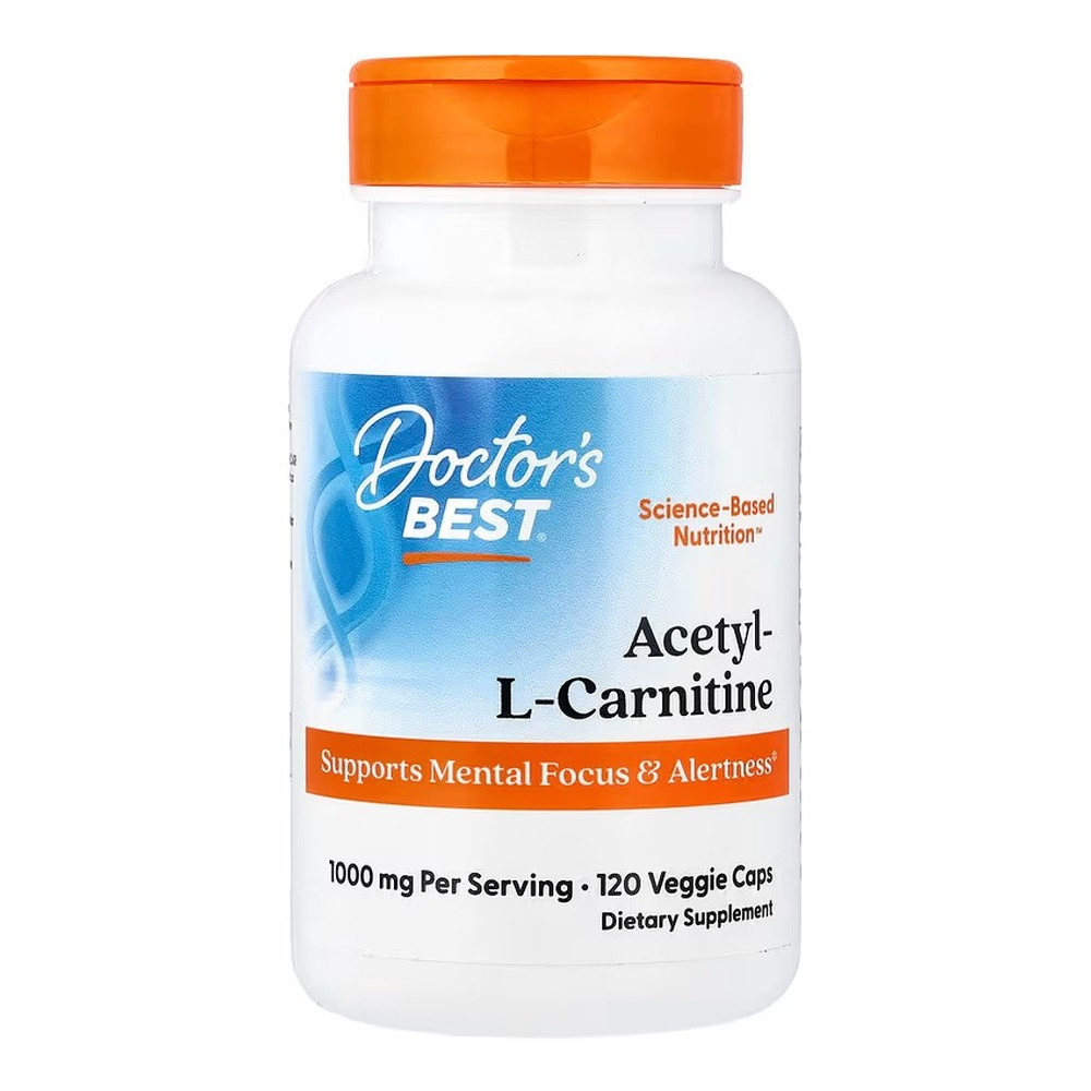 Doctor's Best Acetylo-L-karnityna 500mg na Koncentrację i Skupienie 120 Kapsułek