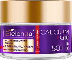 Bielenda Calcium + Q10 Skoncentrowany Silnie Regenerujący Krem Przeciwzmarszczkowy 80+ na Dzień 50ml