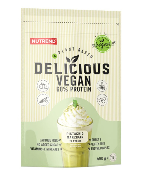 Nutrend Delicious Vegan Pistachio Marzipan Vegan Protein Powder for a Healthy Lifestyle 450g