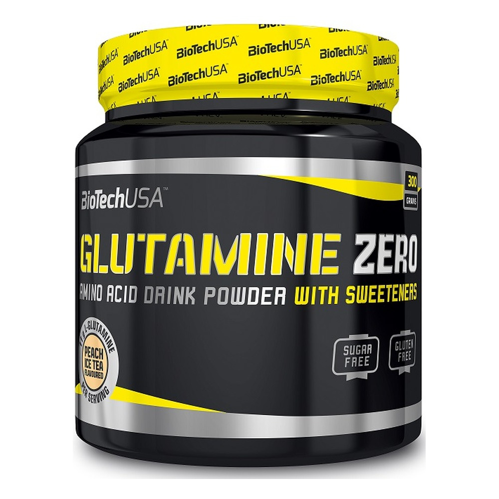BioTechUSA Glutamine Zero L-Glutamine Powder, Peach Ice Tea 300g