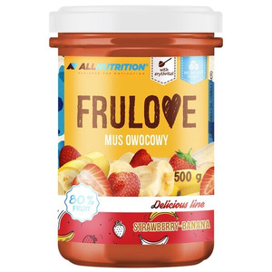 Allnutrition Frulove Mousse Strawberry Banana Fruit Mousse Sweetened with Erythritol 500g