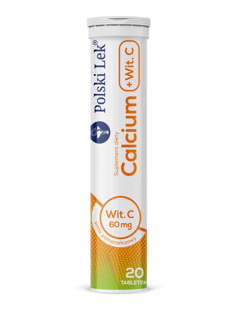 Calcium + Vitamin C wih Orange and Lemon Flavor 20 Effervescent Tablets