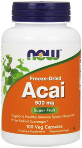 NOW Foods Acai 500mg Supplement for Immune System Support 100 Vcaps