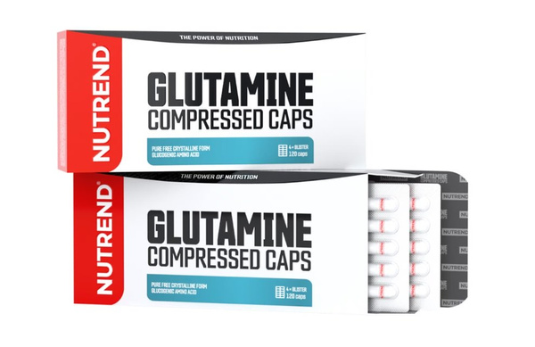 Nutrend Glutamine Compressed Caps L-Glutamina w Kapsułkach Na Regenerację Mięśni 120 Kapsułek
