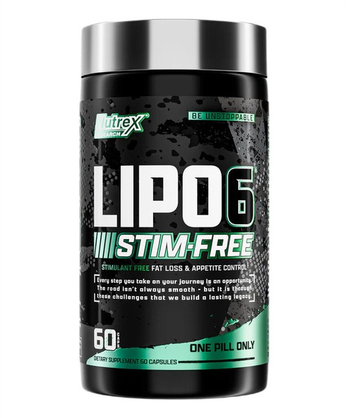 Nutrex Lipo-6 Stim-Free Stimulant-Free Fat Burner for Metabolism Support 60 Caps