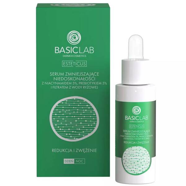 BasicLab Niacinamide 5% Serum - Pore Minimizing & Anti-Aging Solution for Day & Night 30ml