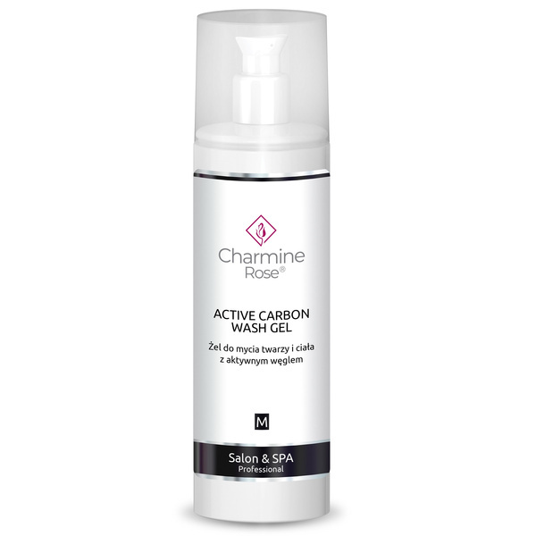 Charmine Rose Active Carbon Face and Body Wash Gel for All Skin Types 200ml
