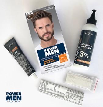 Joanna Power Men Color Cream 3w1 Farba do Włosów dla Mężczyzn Nr 04 Natural Brown 1 Sztuka