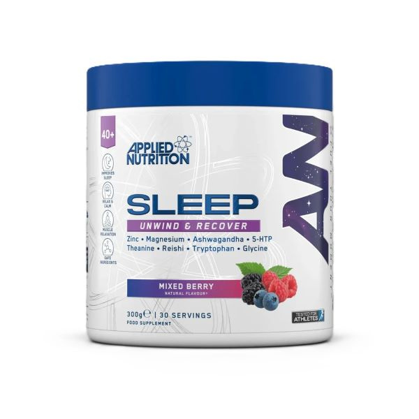 Applied Nutrition Agewell 40+ Sleep Suplement na Sen dla Osób po 40 Roku Życia Mieszanka Jagodowa 300g