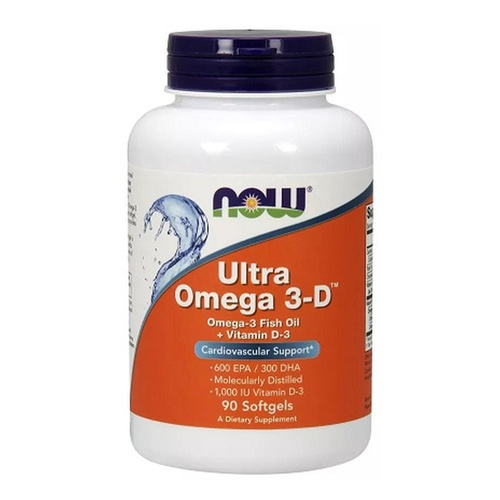 Now Foods Ultra Omega 3-D with Vitamin D-3 Supports Immunity and Brain Function 90 Capsules