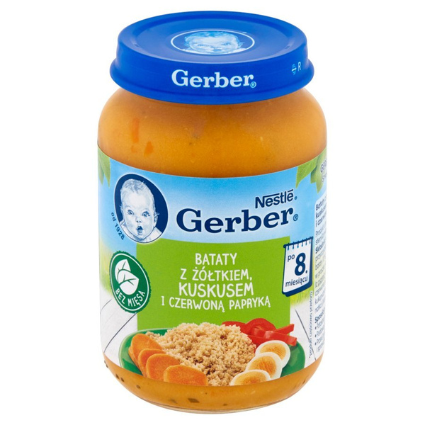 Gerber Sweet Potatoes with Couscous Yolk and Red Pepper for Infants after 8th Month 190g