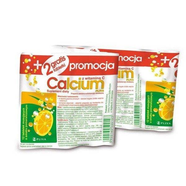 TEVA Calcium 12+2  Tabletek Musujących w Folii