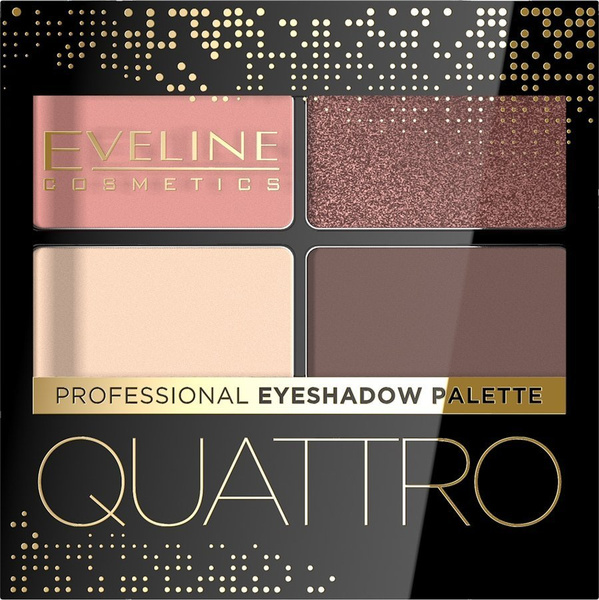 Eveline Quattro Professional Eyeshadow Palette Eyeshadow with Applicator No. 06 3.2g